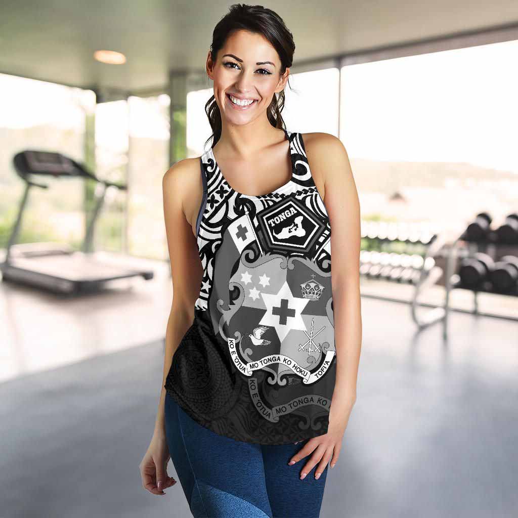 Tonga Polynesian Women Racerback Tank - Tongan Pride (White)