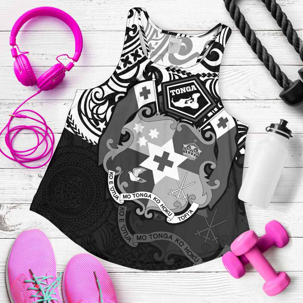 Tonga Polynesian Women Racerback Tank - Tongan Pride (White)