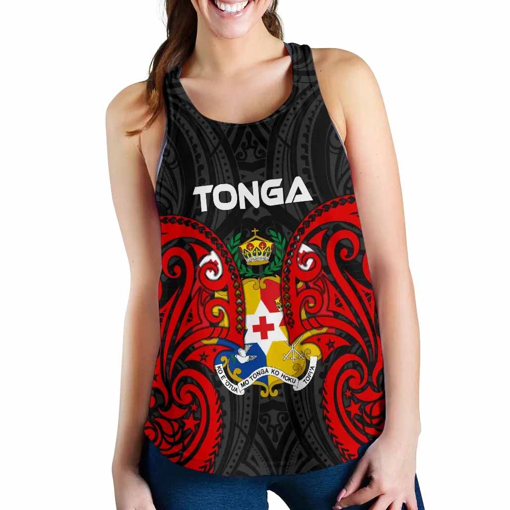 Tonga Polynesian Women Racerback Tank - Tongan Spirit