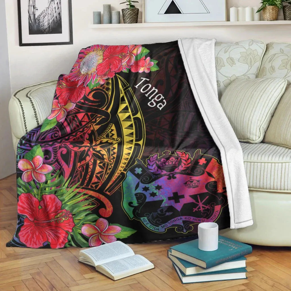 Tonga Premium Blanket - Tropical Hippie Style