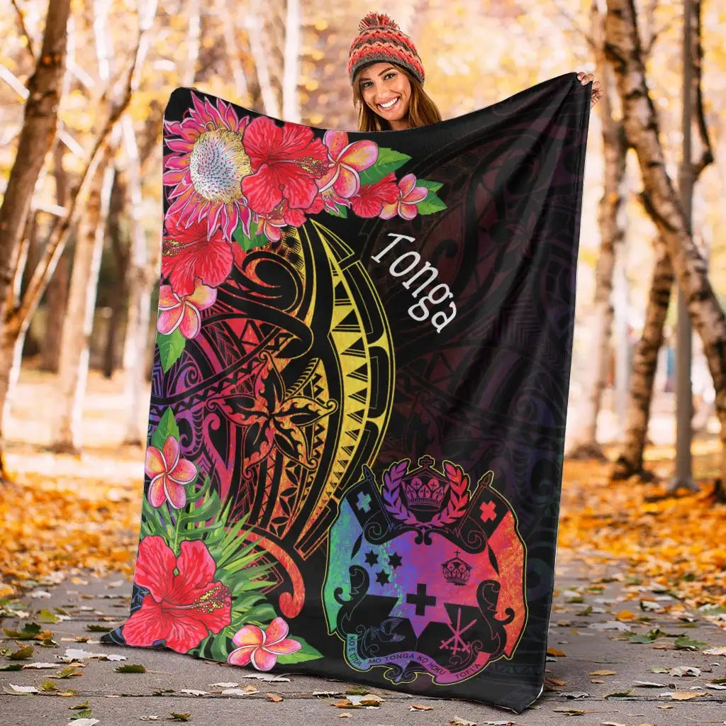 Tonga Premium Blanket - Tropical Hippie Style
