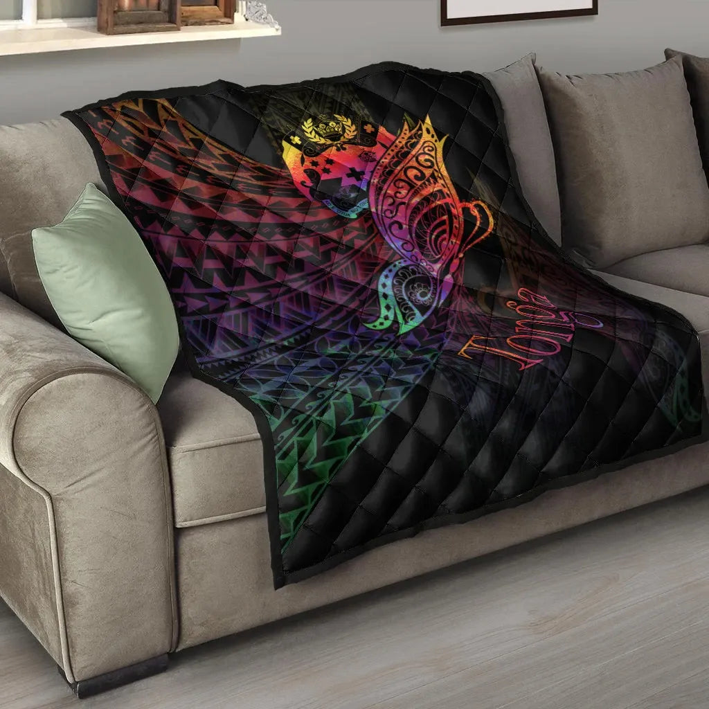 Tonga Premium Quilt - Butterfly Polynesian Style