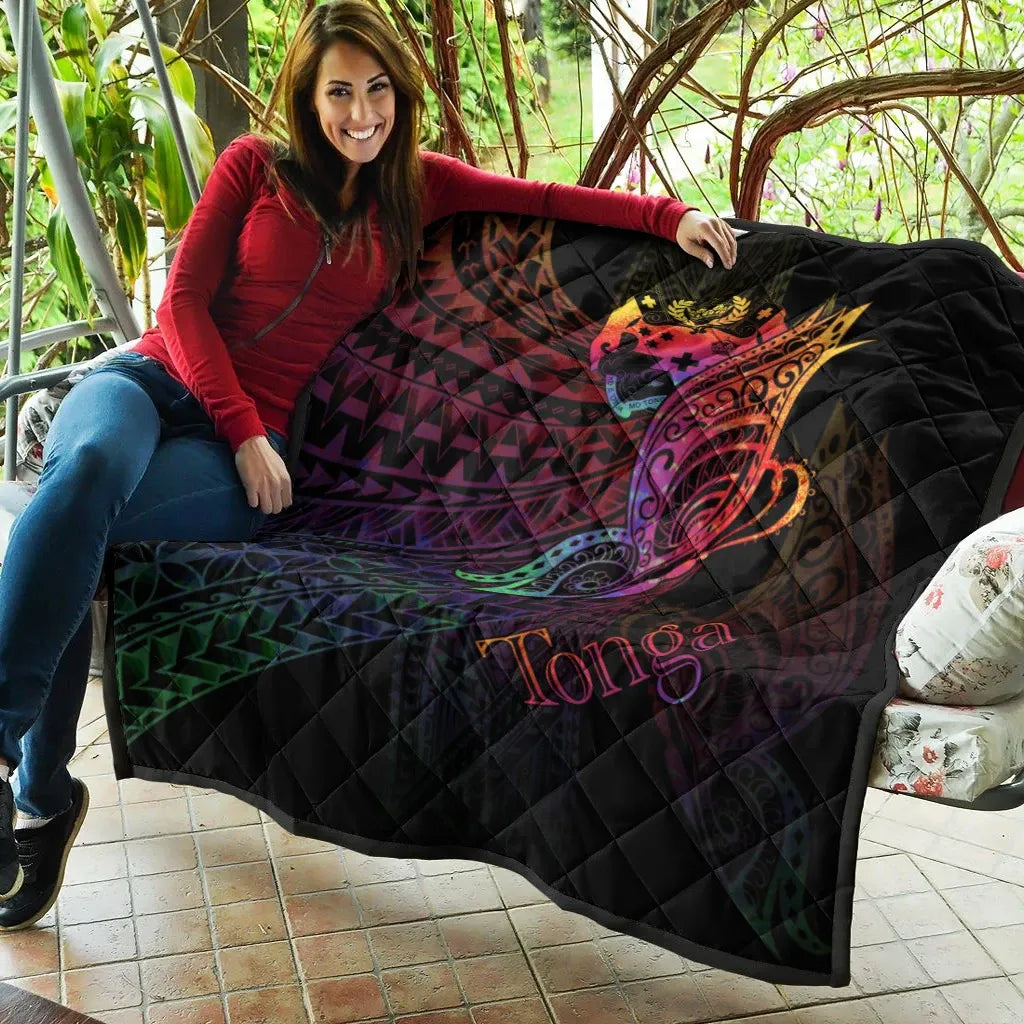Tonga Premium Quilt - Butterfly Polynesian Style