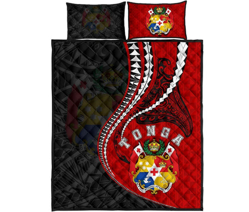 Tonga Quilt Bed Set Kanaloa Tatau Gen TO (Black)