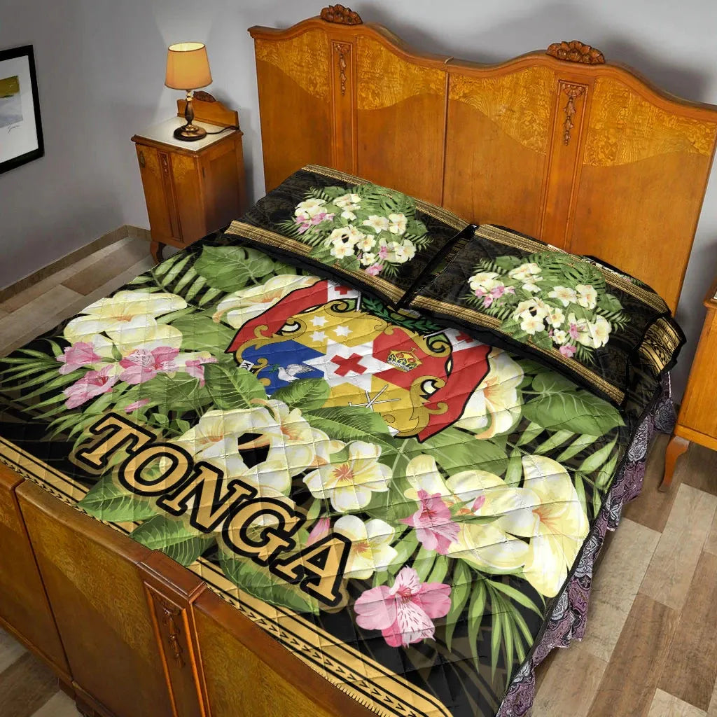 Tonga Quilt Bed Set - Polynesian Gold Patterns Collection