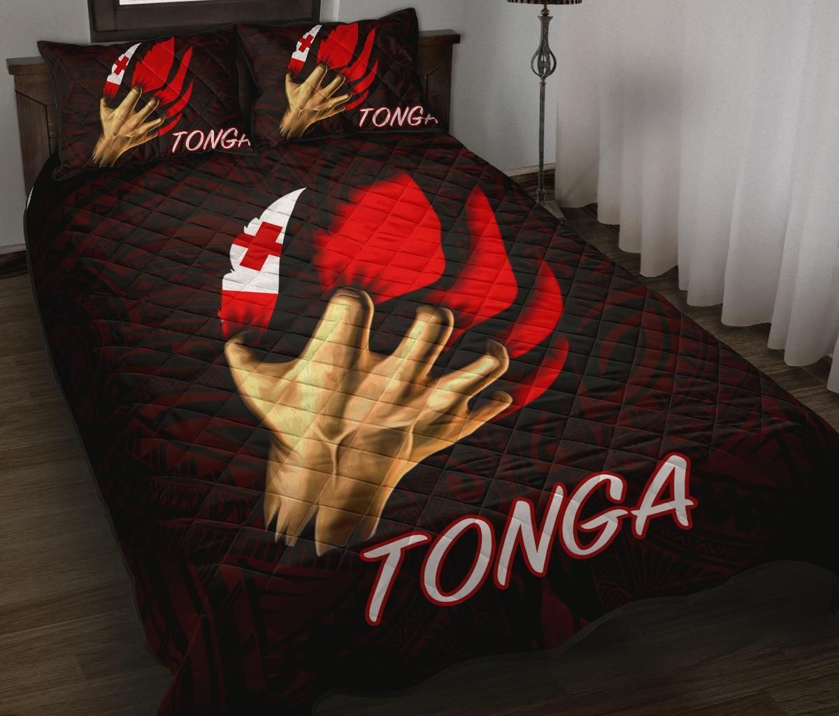 Tonga Quilt Bed Set - Tonga In Me (Red)