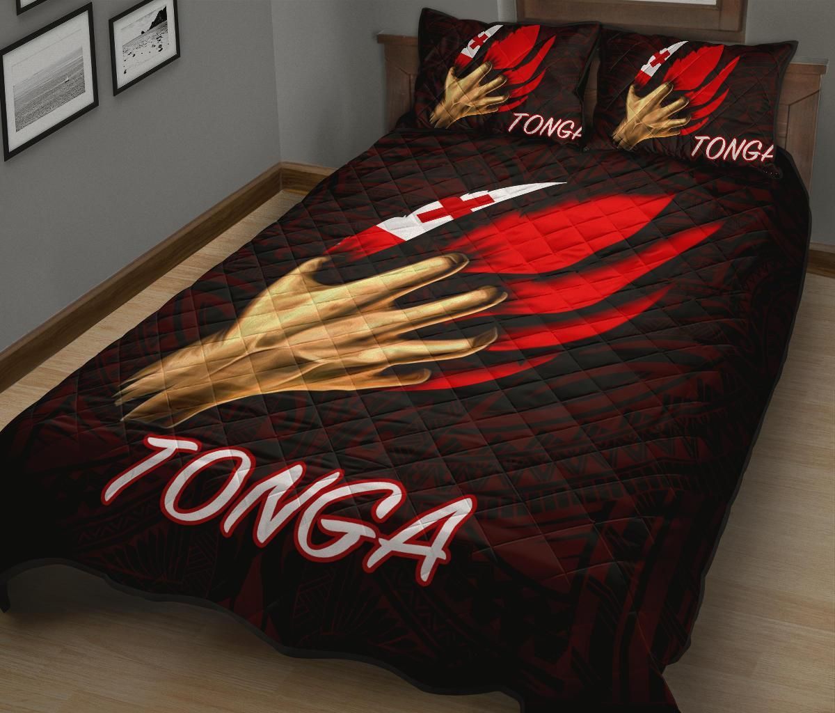 Tonga Quilt Bed Set - Tonga In Me (Red)