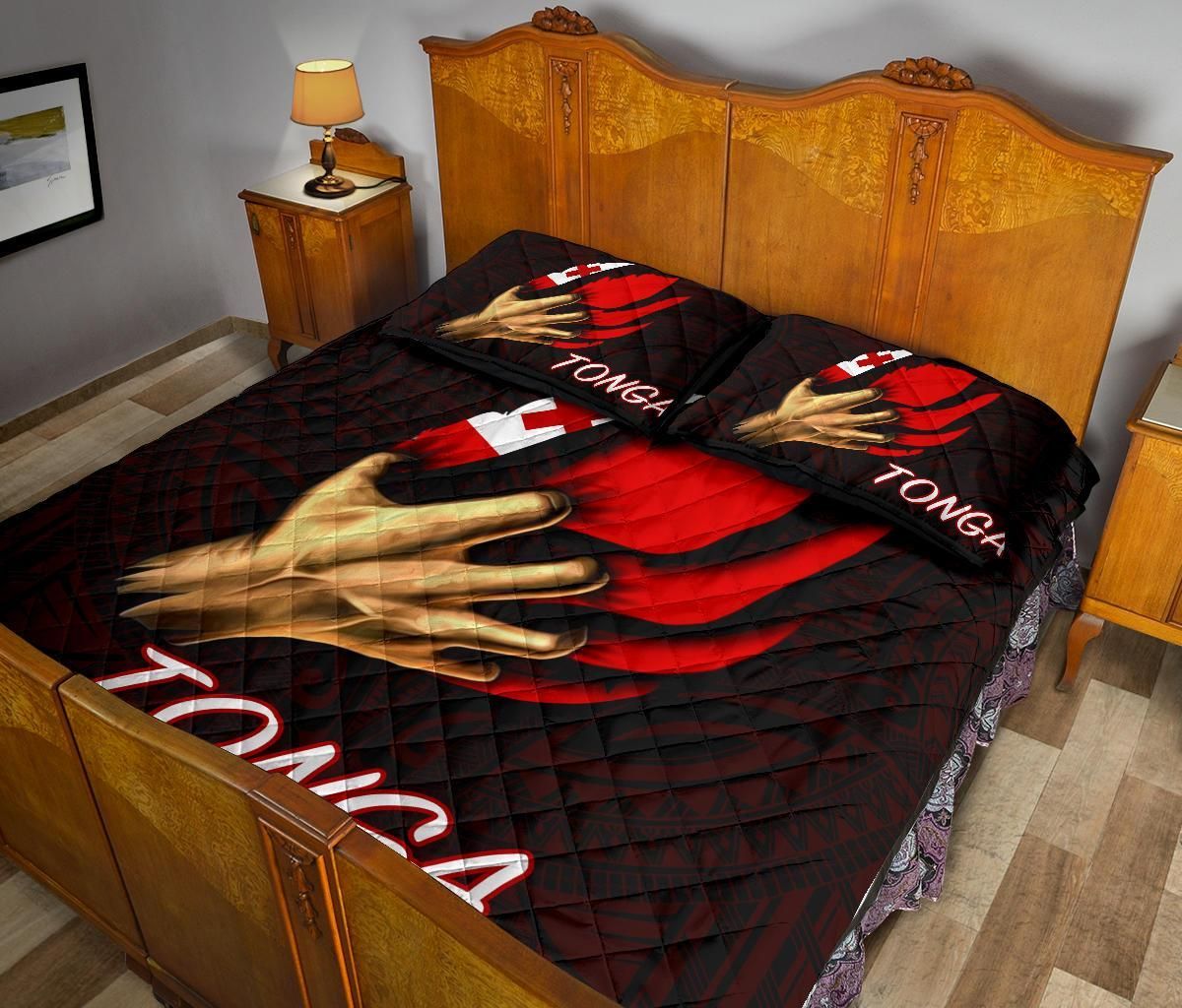 Tonga Quilt Bed Set - Tonga In Me (Red)