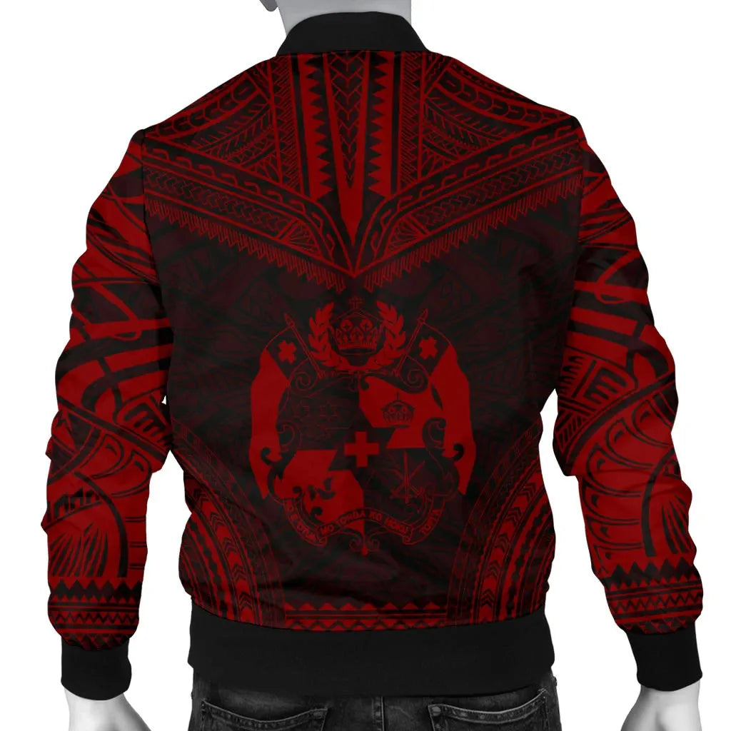 Tonga Polynesian Chief Bomber Jacket - Red Version
