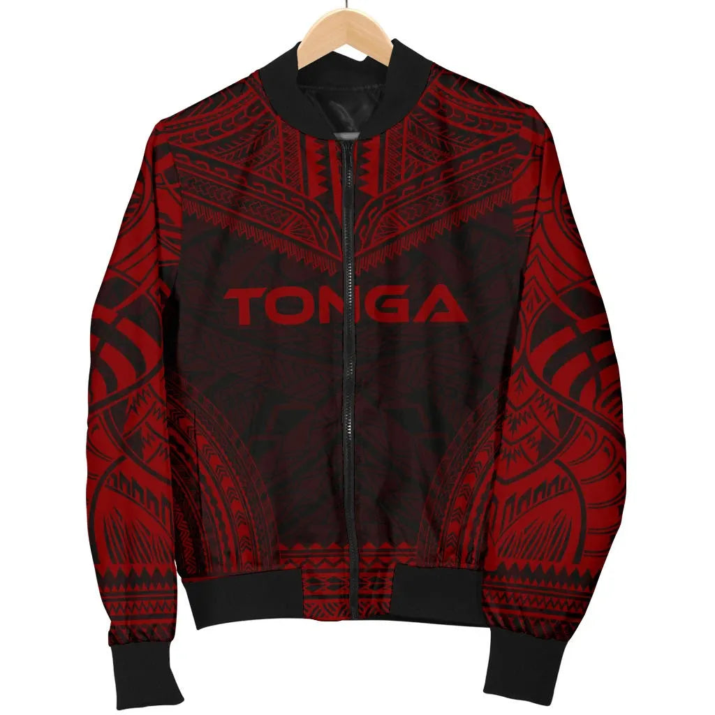 Tonga Polynesian Chief Bomber Jacket - Red Version