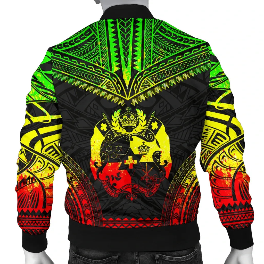 Tonga Polynesian Chief Bomber Jacket - Reggae Version