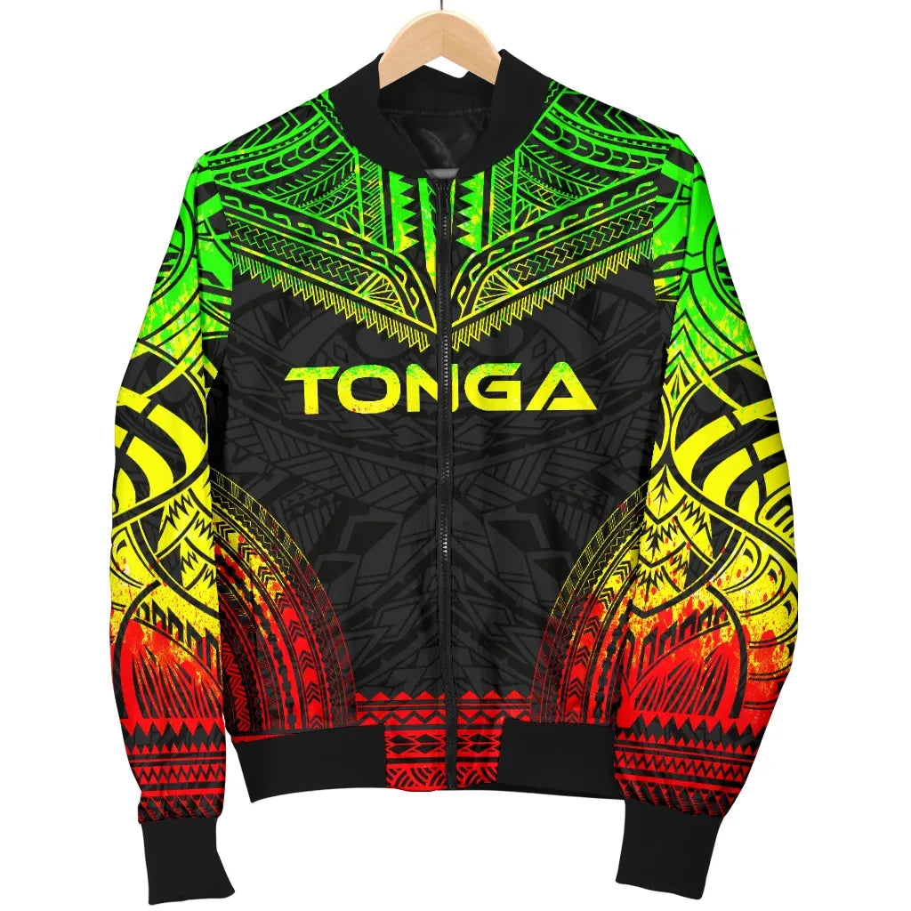 Tonga Polynesian Chief Bomber Jacket - Reggae Version