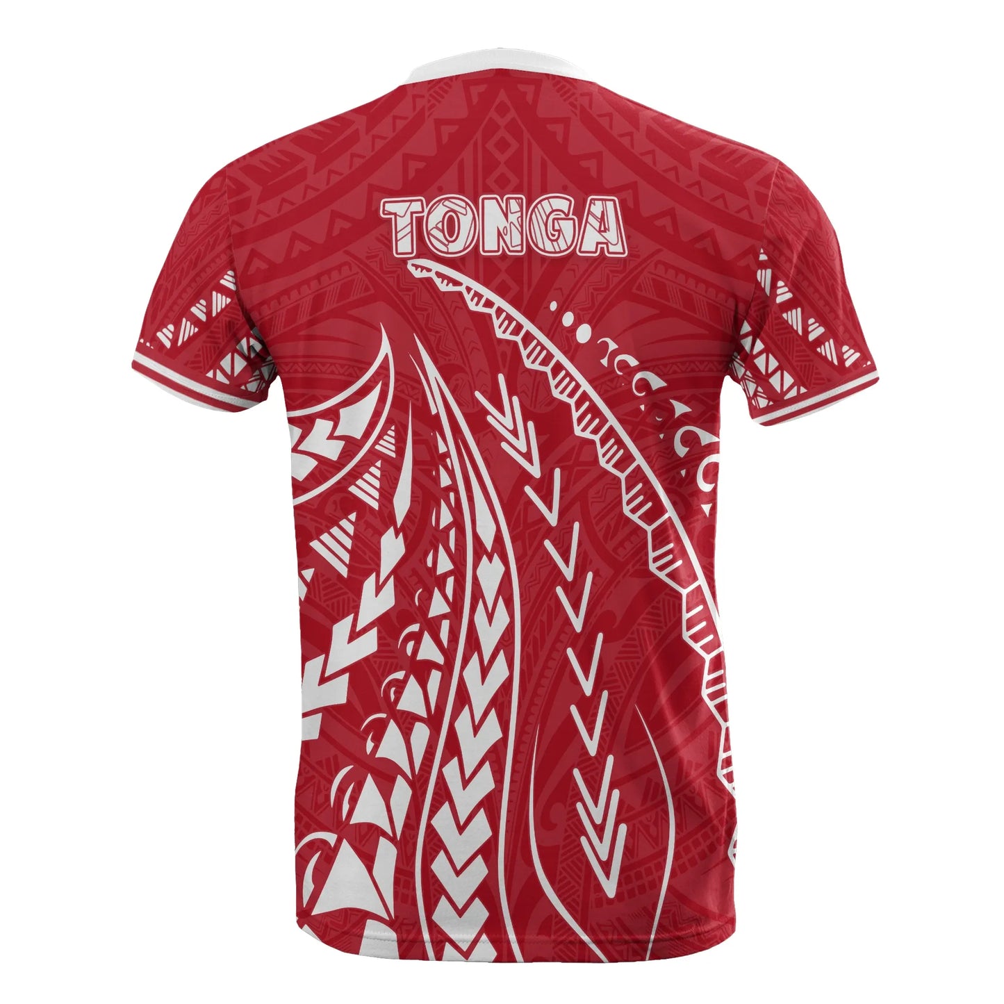 Tonga T-Shirt - Tonga Coat Of Arms Swirling Style