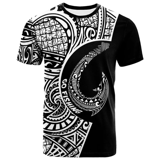 Tonga T-Shirt -Tonga Go Fishing Black Color