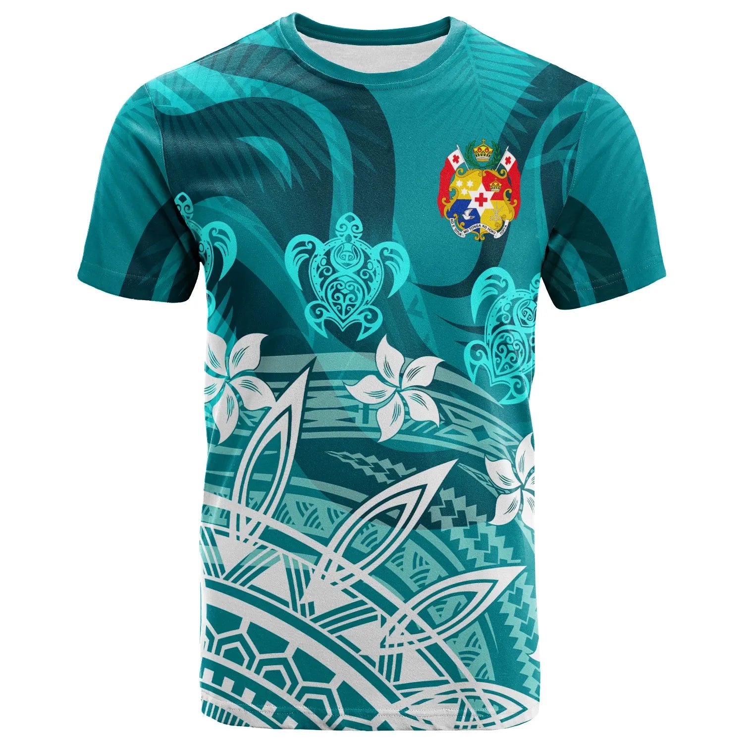 Tonga T-Shirt - Turtle Around Flower