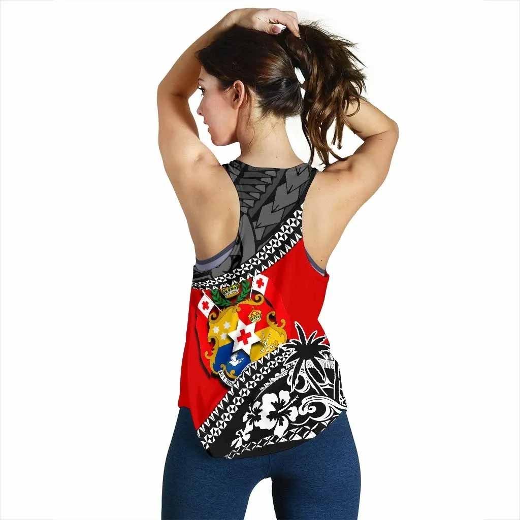 Tonga Women Racerback Tank Fall In The Wave