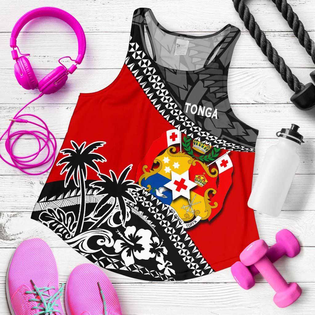 Tonga Women Racerback Tank Fall In The Wave