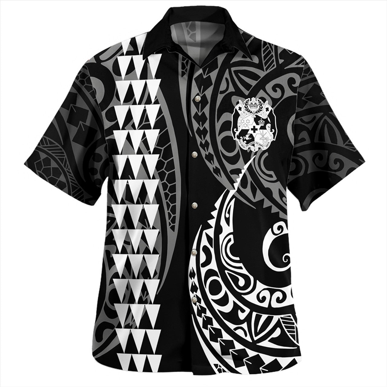 Tonga Combo Puletasi And Shirt Kakau Style White
