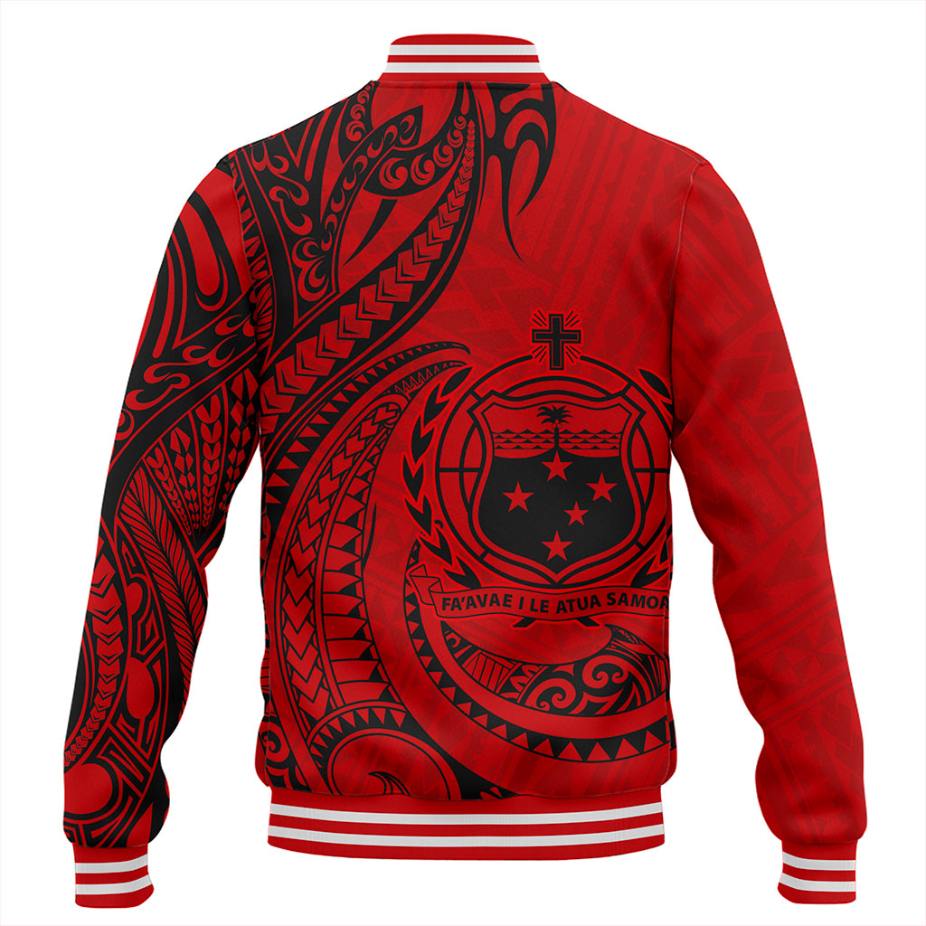 Samoa Baseball Jacket Coat Of Arms Tribal Polynesian Island