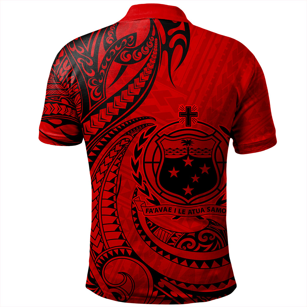 Samoa Polo Shirt Coat Of Arms Tribal Polynesian Island