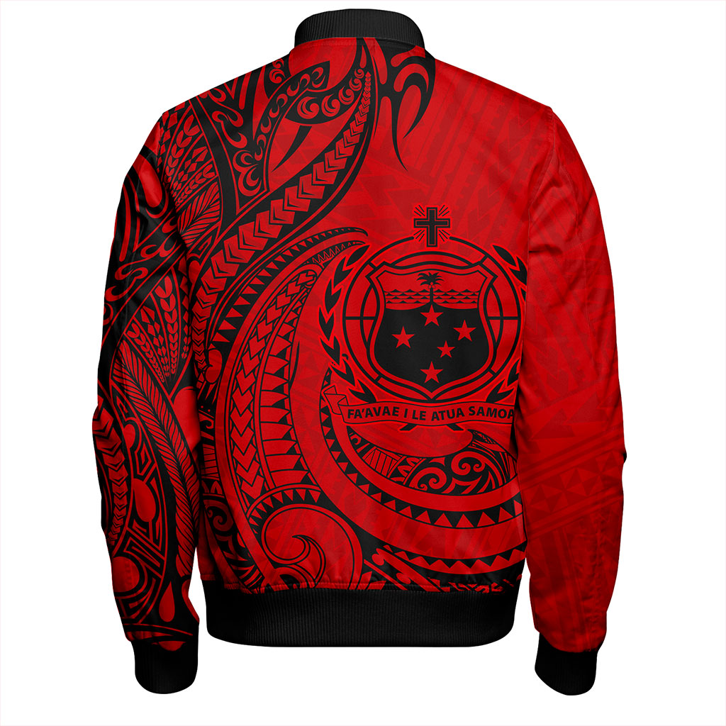 Samoa Bomber Jacket Coat Of Arms Tribal Polynesian Island