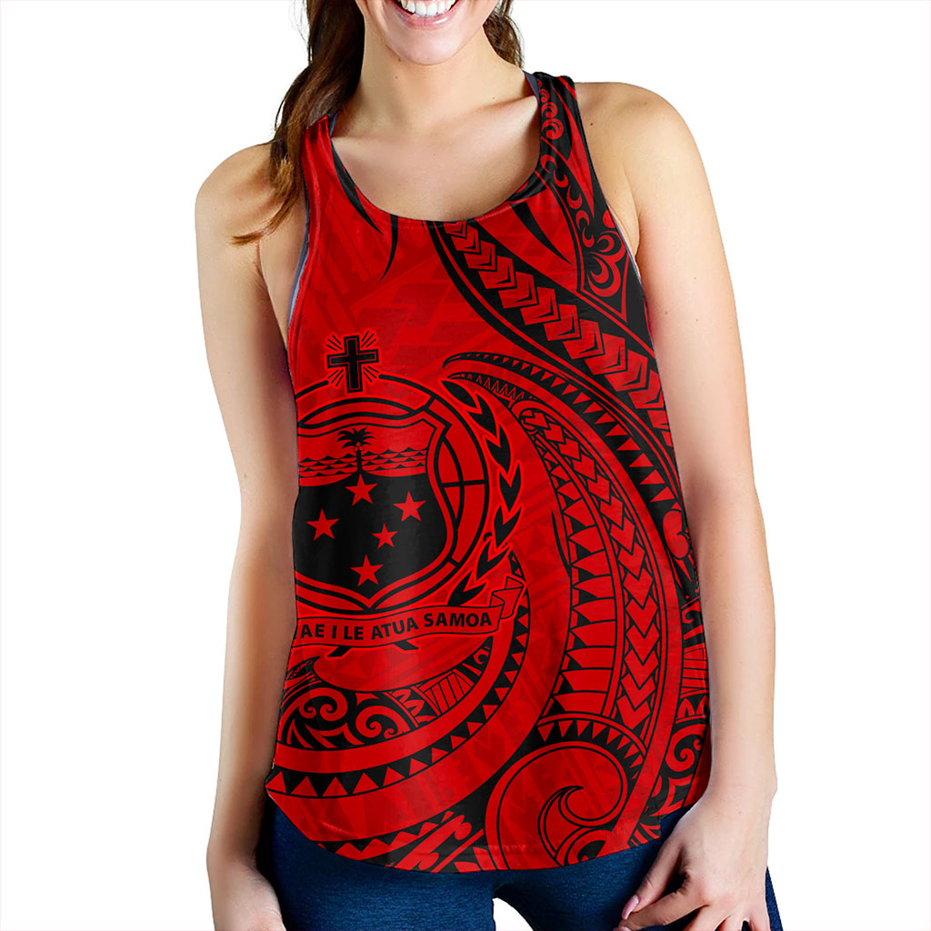 Samoa Women Tank Coat Of Arms Tribal Polynesian Island