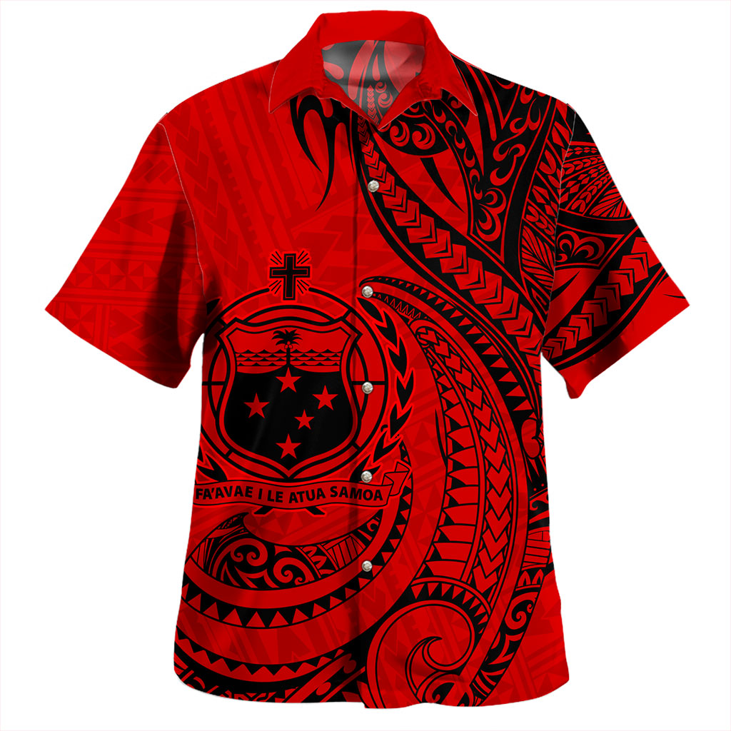 Samoa Hawaiian Shirt Coat Of Arms Tribal Polynesian Island