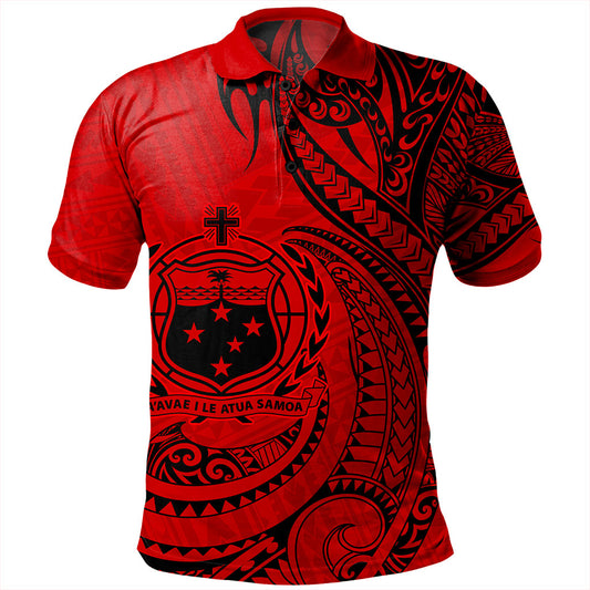 Samoa Polo Shirt Coat Of Arms Tribal Polynesian Island
