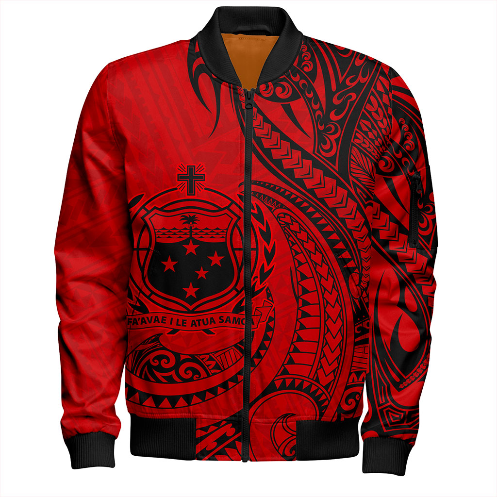 Samoa Bomber Jacket Coat Of Arms Tribal Polynesian Island
