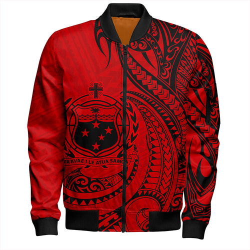 Samoa Bomber Jacket Coat Of Arms Tribal Polynesian Island