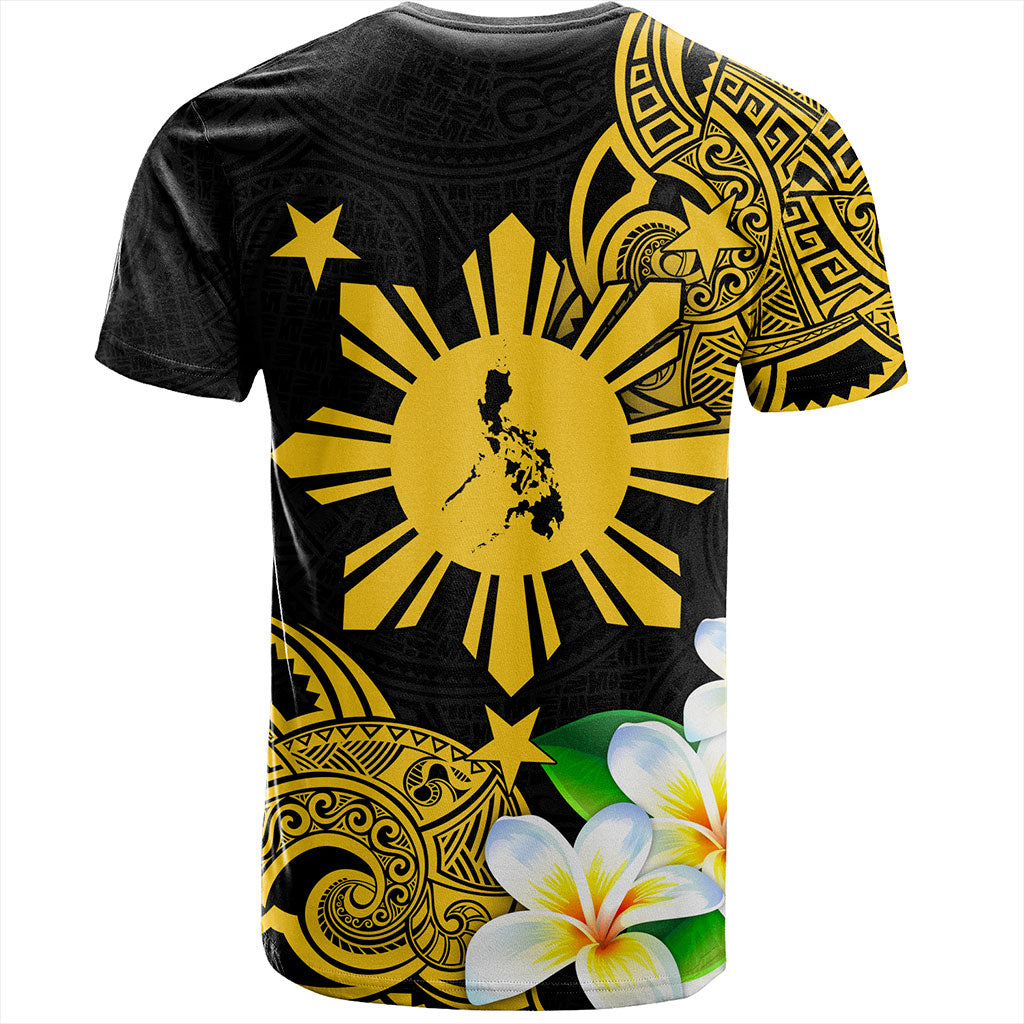 Philippines Filipinos T-Shirt Custom Tribal Lapu Lapu With Plumeria Flower