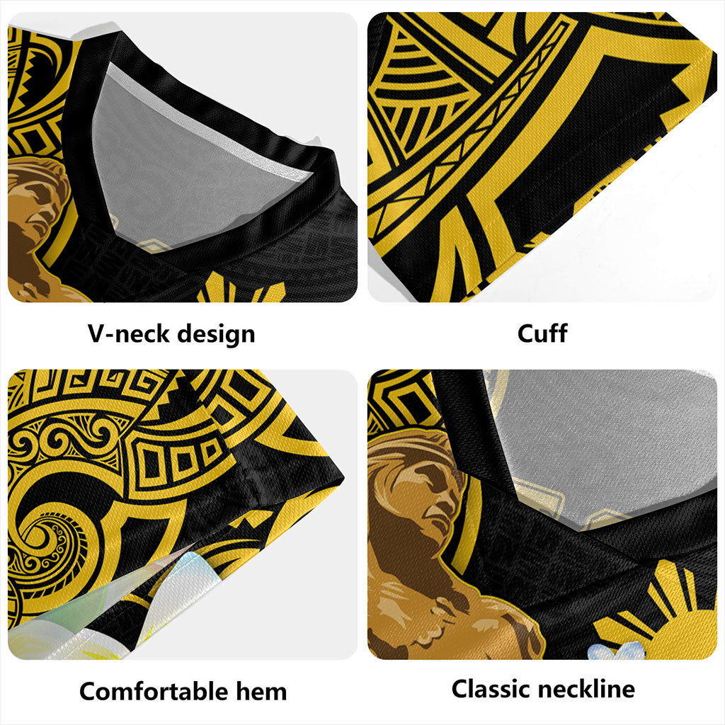 Philippines Filipinos Rugby Jersey Custom Tribal Lapu Lapu With Plumeria Flower