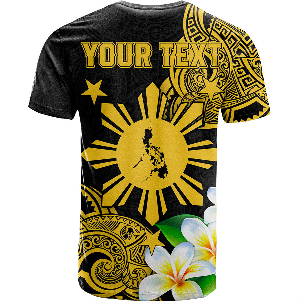 Philippines Filipinos T-Shirt Custom Tribal Lapu Lapu With Plumeria Flower