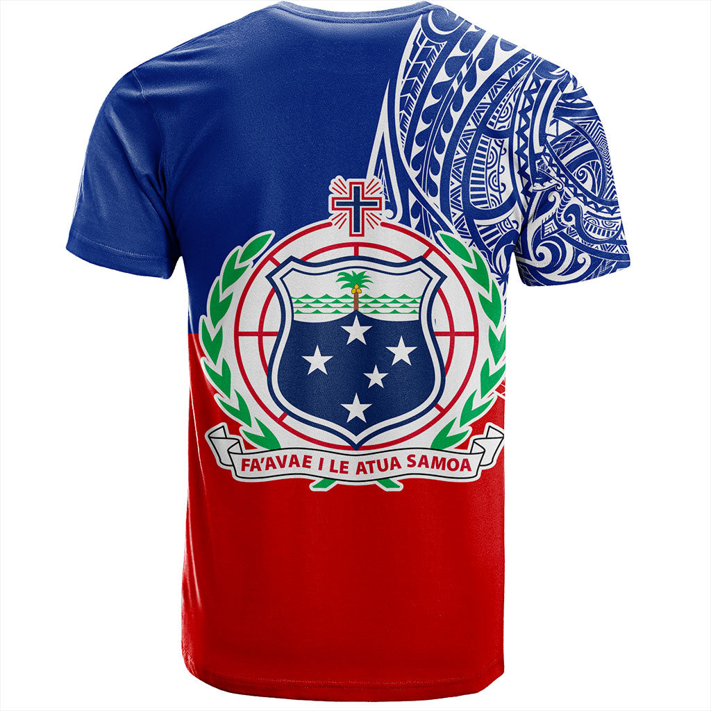 Samoa T-Shirt Tribal Polynesia Flag Half Concept