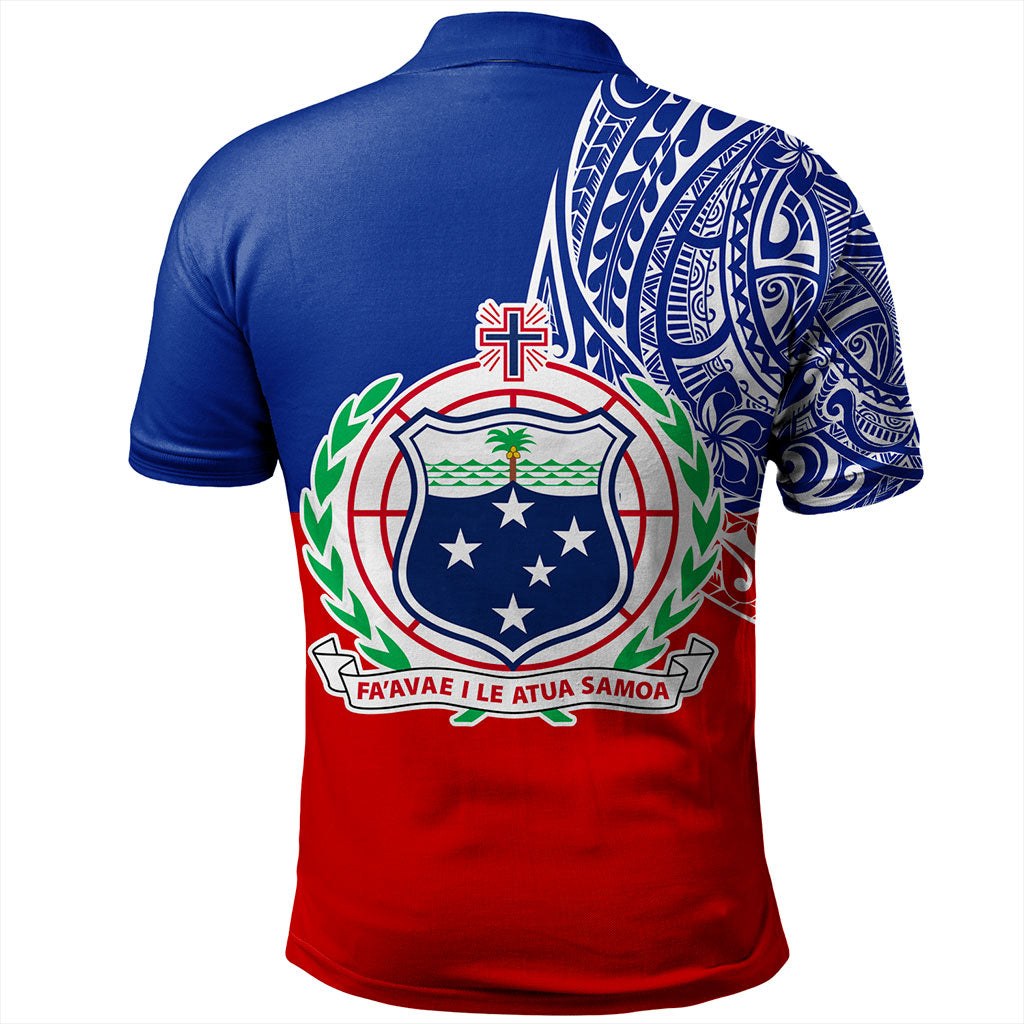 Samoa Polo Shirt Tribal Polynesia Flag Half Concept