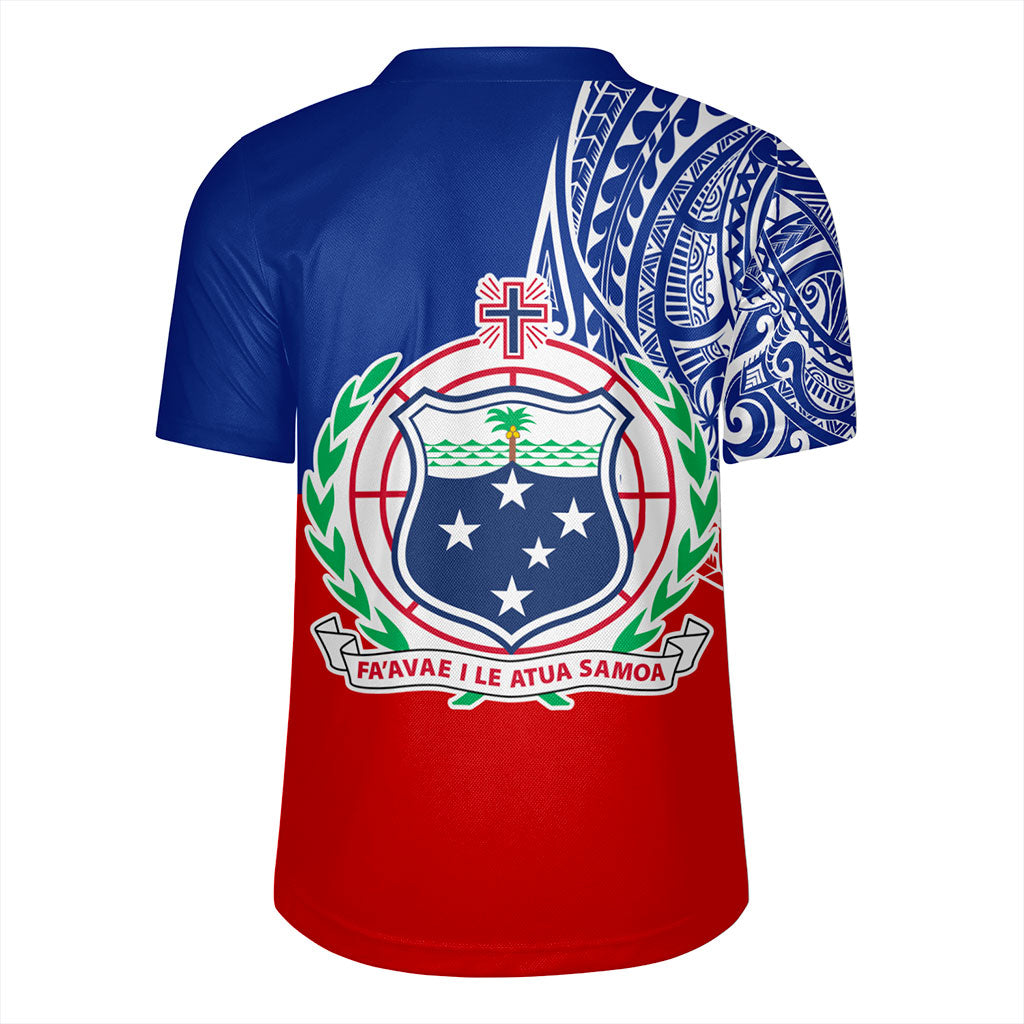 Samoa Rugby Jersey Tribal Polynesia Flag Half Concept