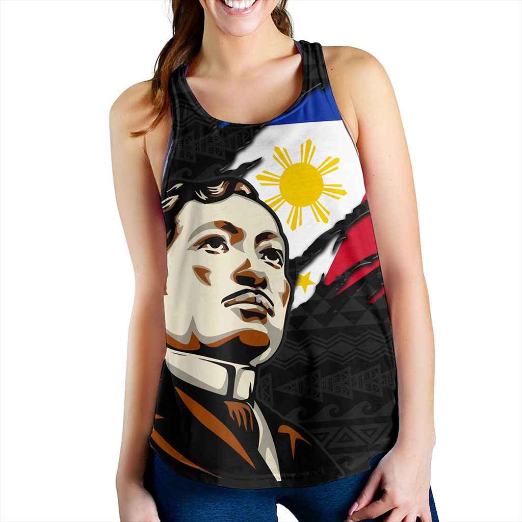 Philippines Filipinos Women Tank Rizal Day Tribal Crack Style