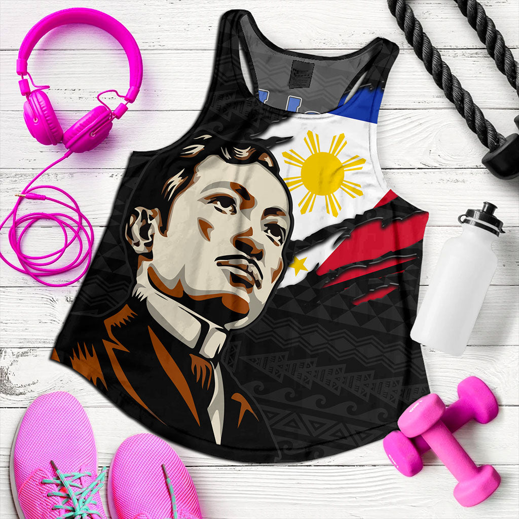 Philippines Filipinos Women Tank Rizal Day Tribal Crack Style