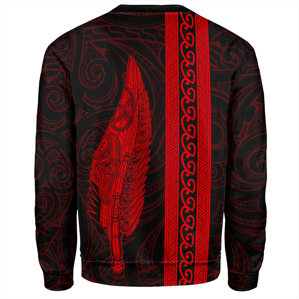 New Zealand Sweatshirt Silver Fern Tattoo Simple Style