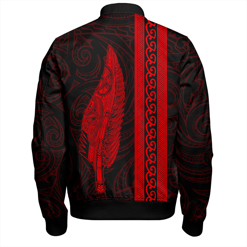 New Zealand Bomber Jacket Silver Fern Tattoo Simple Style