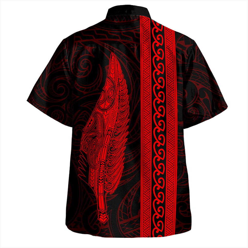 New Zealand Hawaiian Shirt Silver Fern Tattoo Simple Style