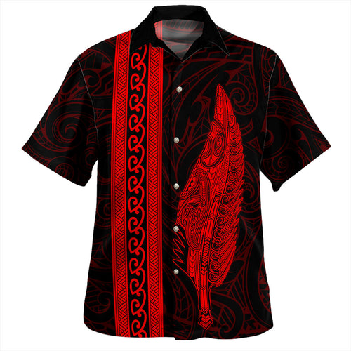 New Zealand Hawaiian Shirt Silver Fern Tattoo Simple Style