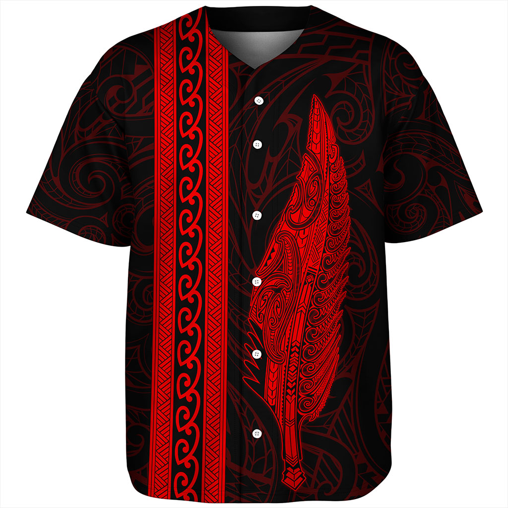 New Zealand Baseball Shirt Silver Fern Tattoo Simple Style