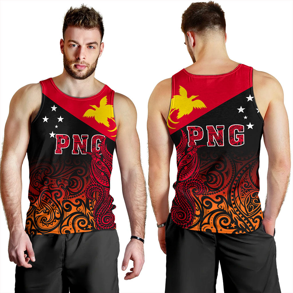 Papua New Guinea Tank Top Tribal Tattoo Bird PNG Design Gradient Style
