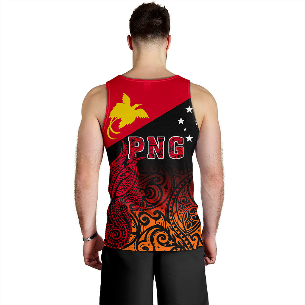 Papua New Guinea Tank Top Tribal Tattoo Bird PNG Design Gradient Style