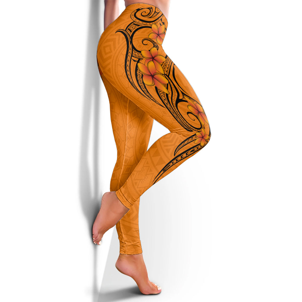 Hawaii Legging Tribal Tattoo Polynesia Plumeria Flower