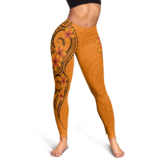 Hawaii Legging Tribal Tattoo Polynesia Plumeria Flower