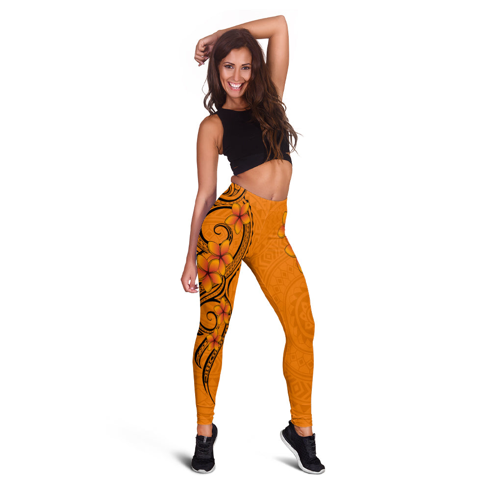 Hawaii Legging Tribal Tattoo Polynesia Plumeria Flower