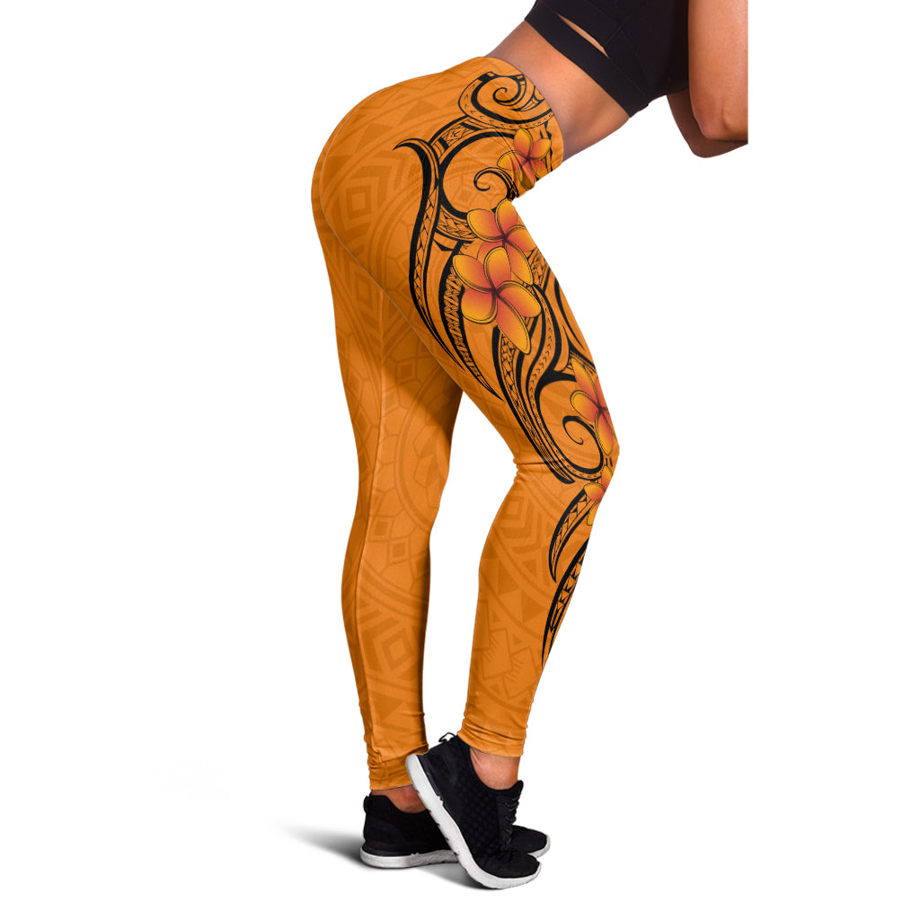 Hawaii Legging Tribal Tattoo Polynesia Plumeria Flower