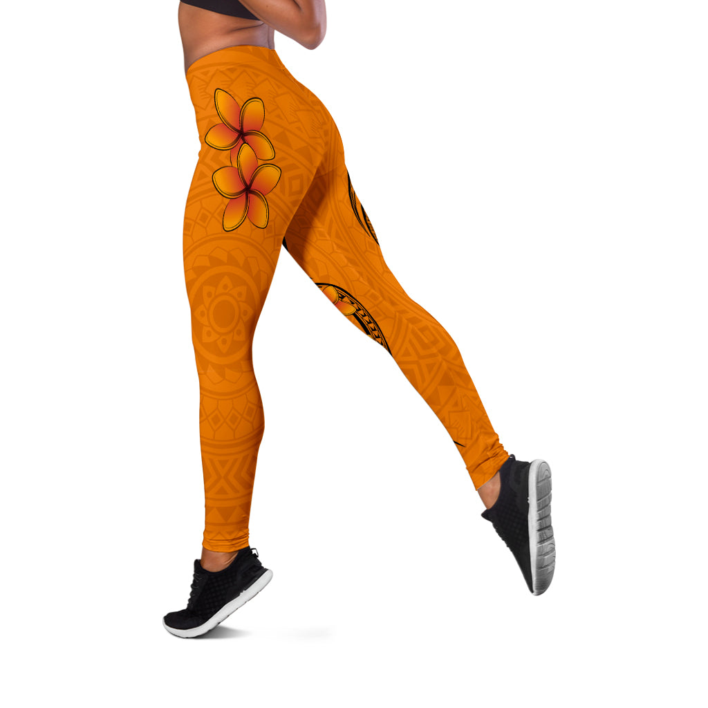 Hawaii Legging Tribal Tattoo Polynesia Plumeria Flower